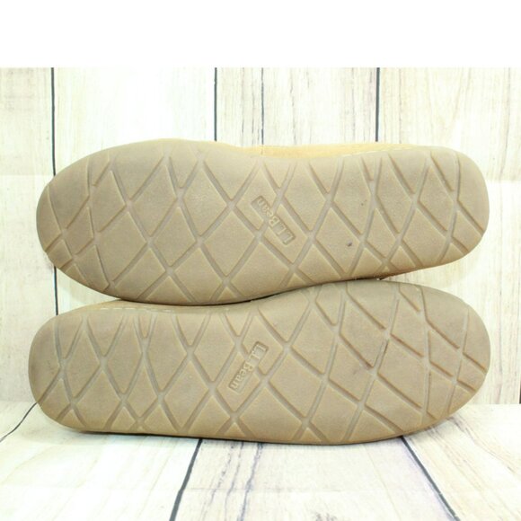 LL Bean Brown Suede Wicked Good Shearling Lined Moccasin Slippers Size 11 M - Picture 8 of 9